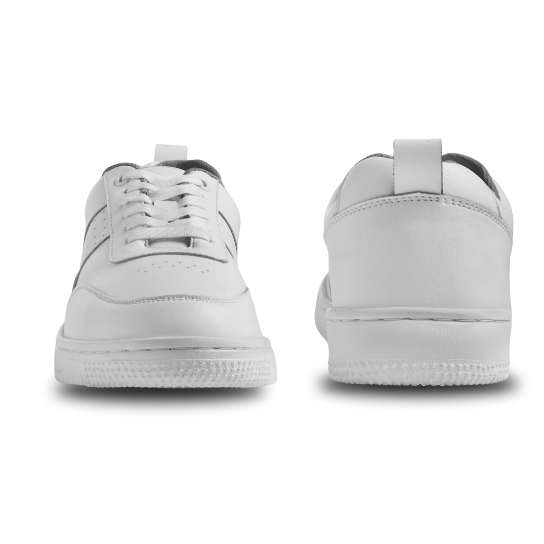 Ace White Perforated Sneakers