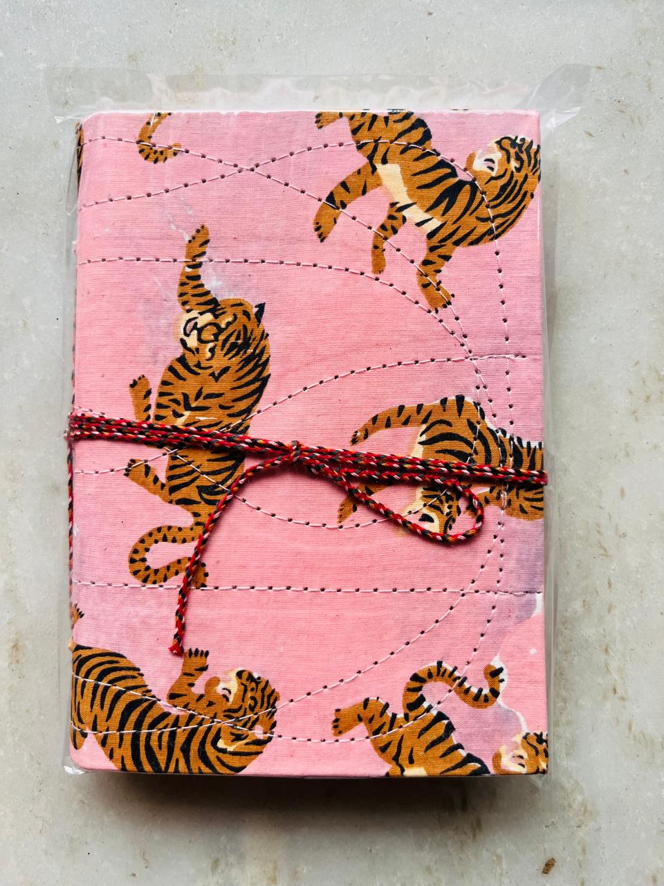 Handcrafted Fabric Diary | 18 × 13 cm | Peekaboo | Softbound with Strings
