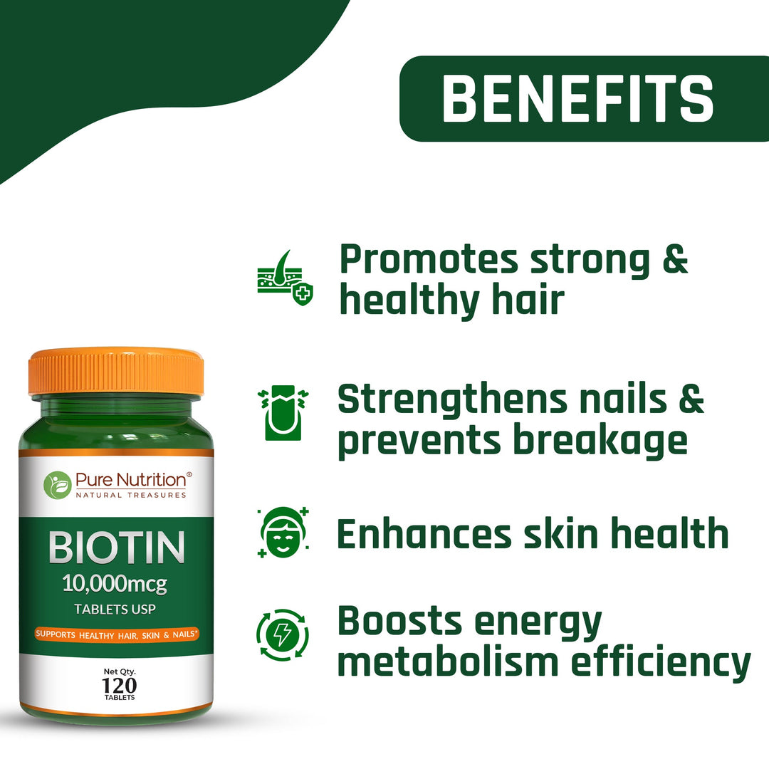 Pure Nutrition Biotin 10,000 mcg | Pharma Grade