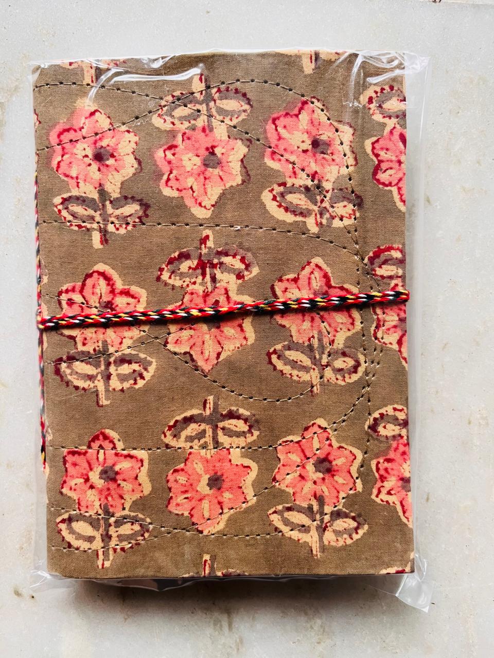 Handcrafted Fabric Diary | 18 × 13 cm | Peekaboo | Softbound with Strings