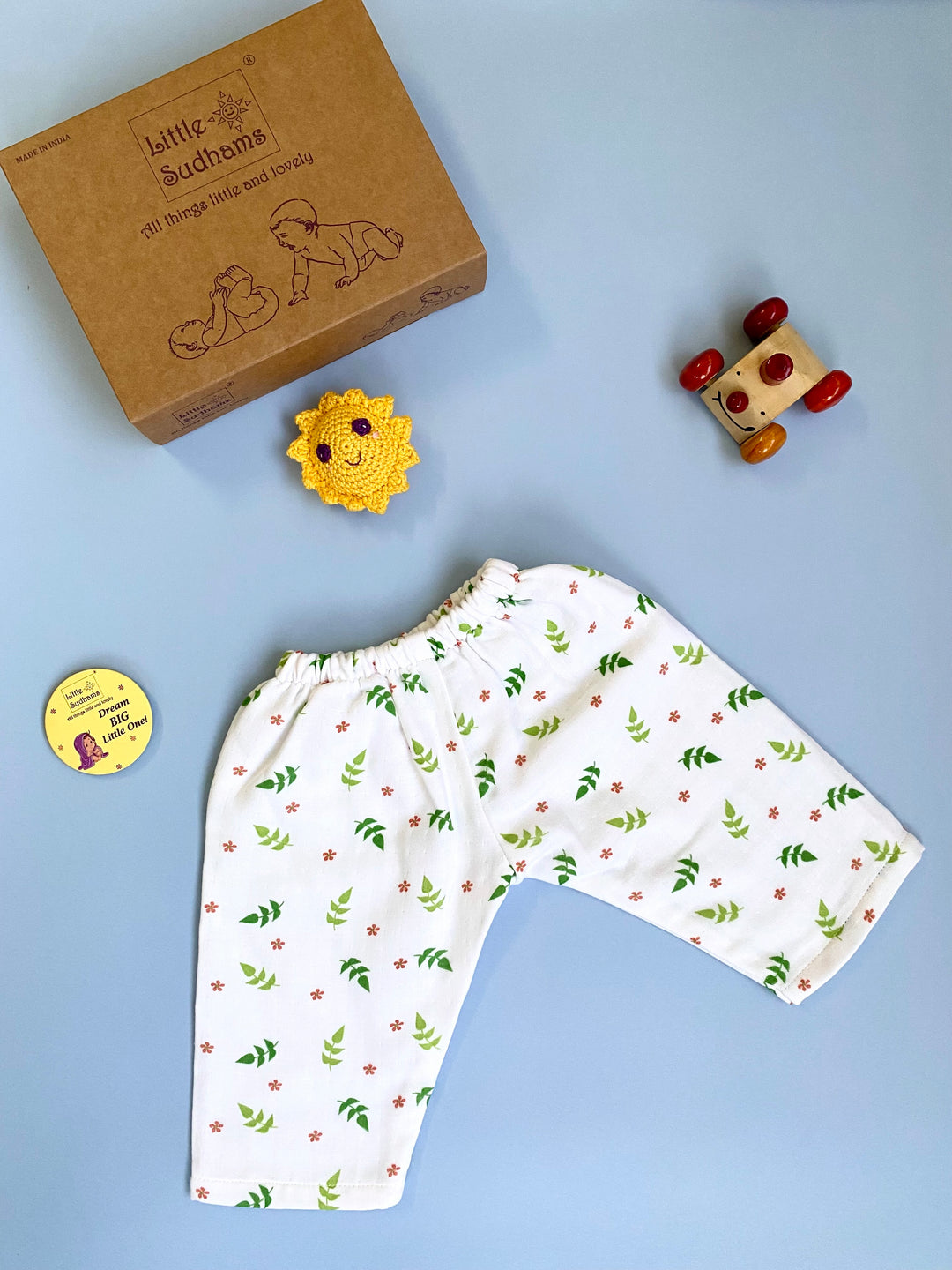Little Sudhams Organic Cotton Muslin Baby Full-Sleeve Set
