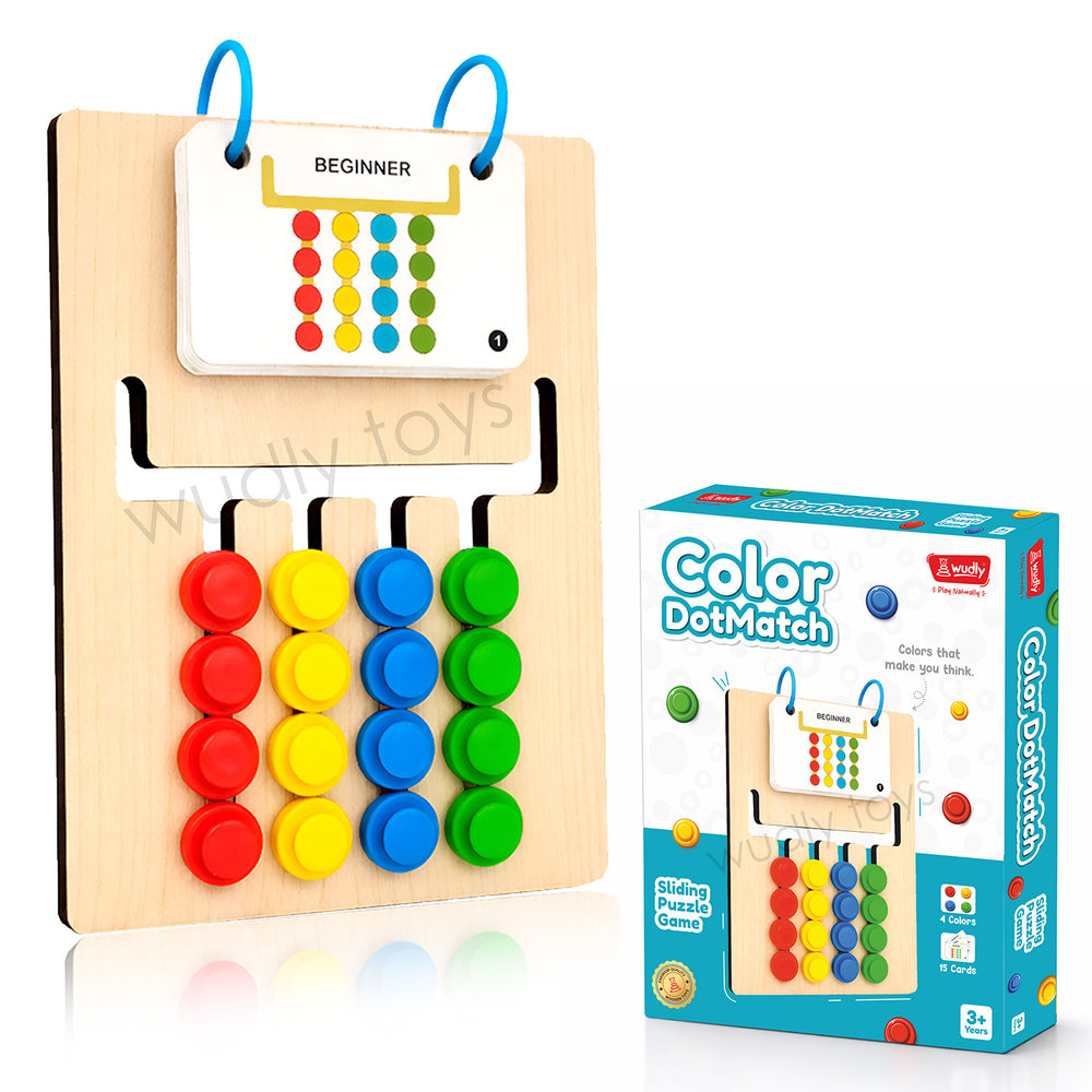 Wudly Wooden Color Dot Match