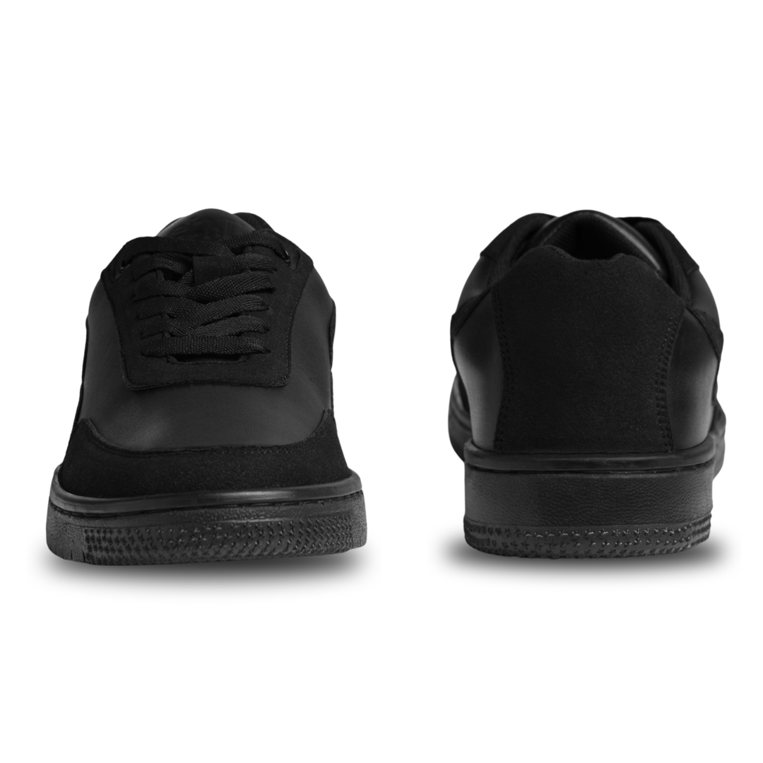 Bridge Black Lace-Up Sneakers