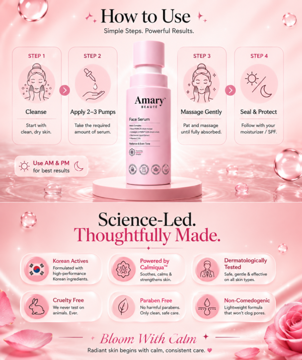 Amary Beaute Advanced Skin Repair Serum | Rose PDRN + Multi Vitamin Repair Serum