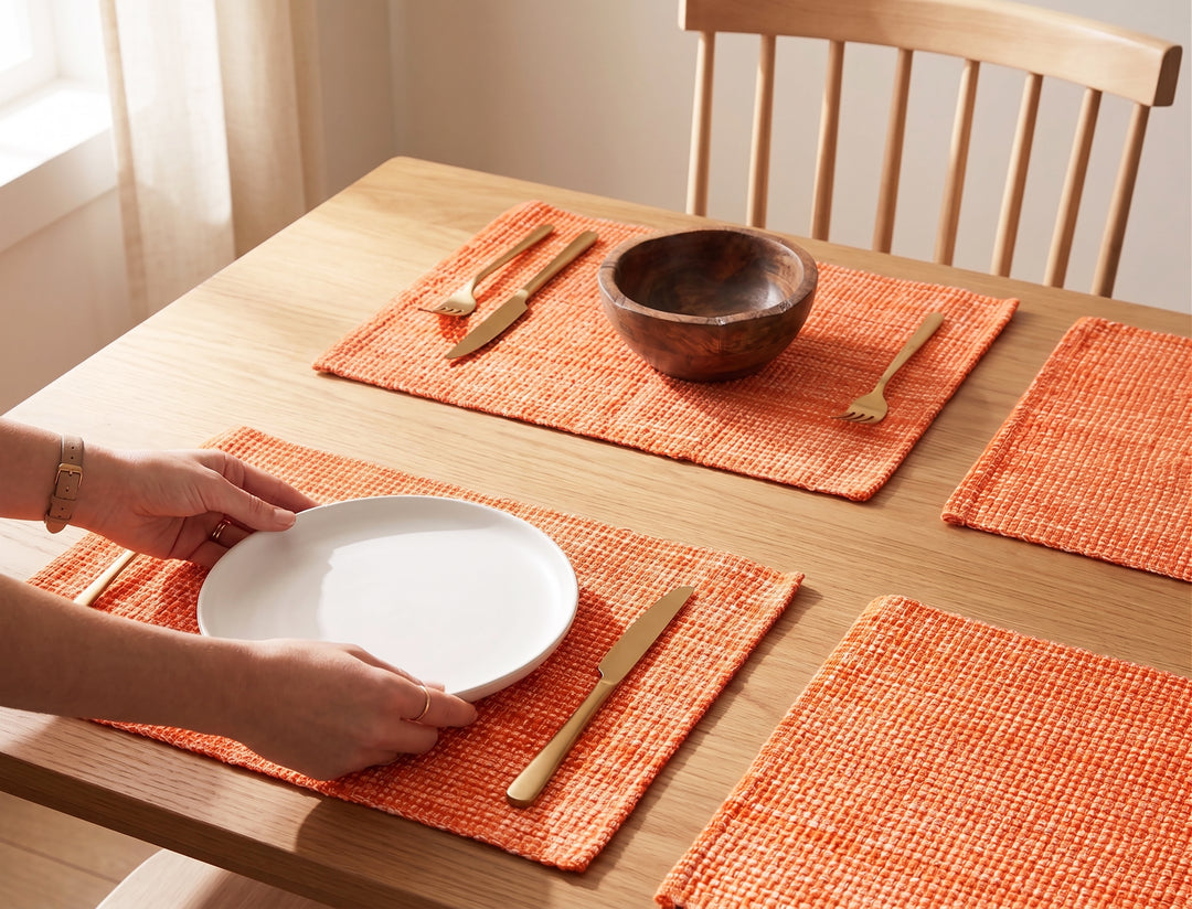 Cotton Woven Placemats Set of 4