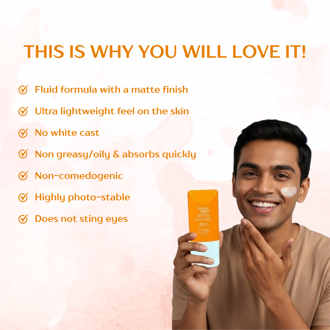 Astaxanthin+Papaya Lightweight Fluid Sunscreen | In-Vivo Tested for SPF 50+ | Lightweight Fluid | Non-greasy | Suitable for sensitive skin | All skin types