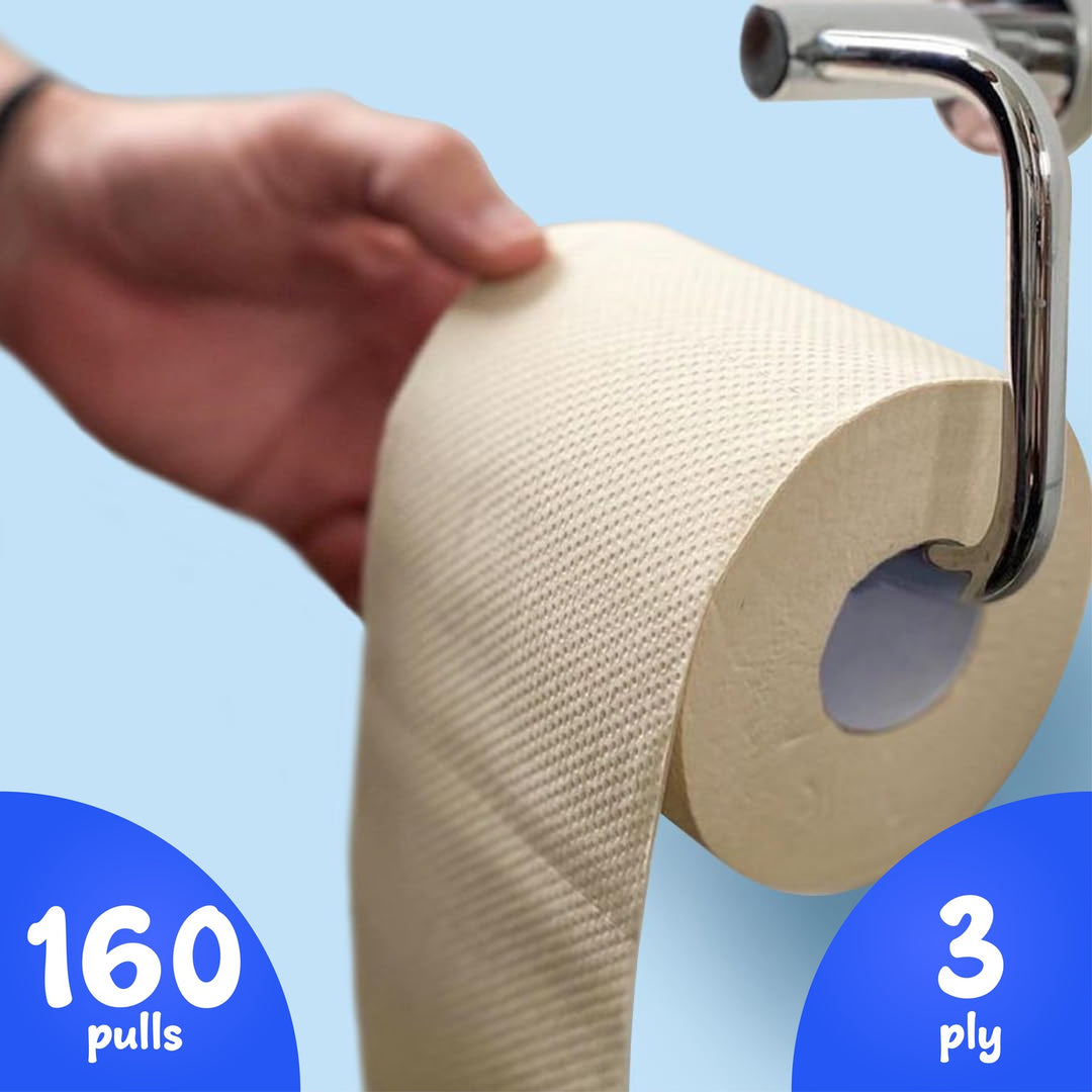 Bamboo Toilet Paper (3 Ply | 160 Pulls | Pack of 18)