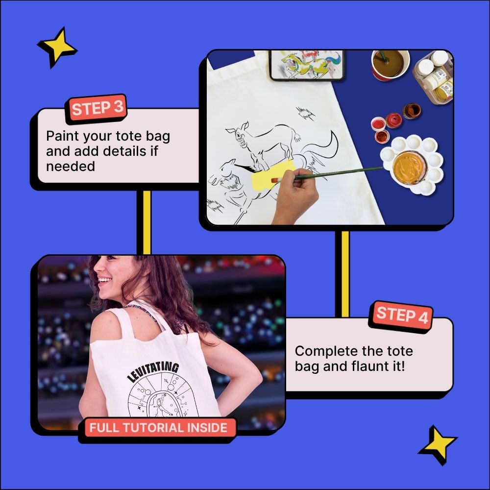 DIY Tote Bag Painting Kit -  Welcome
