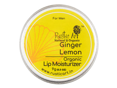 Rustic Art Ginger Lemon Organic Lip Moisturizer (9 gm) (pack of 2)