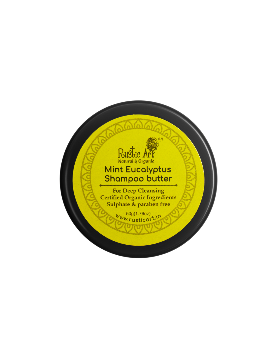 Rustic Art Mint Eucalyptus Shampoo Butter 50gm (pack of 2)