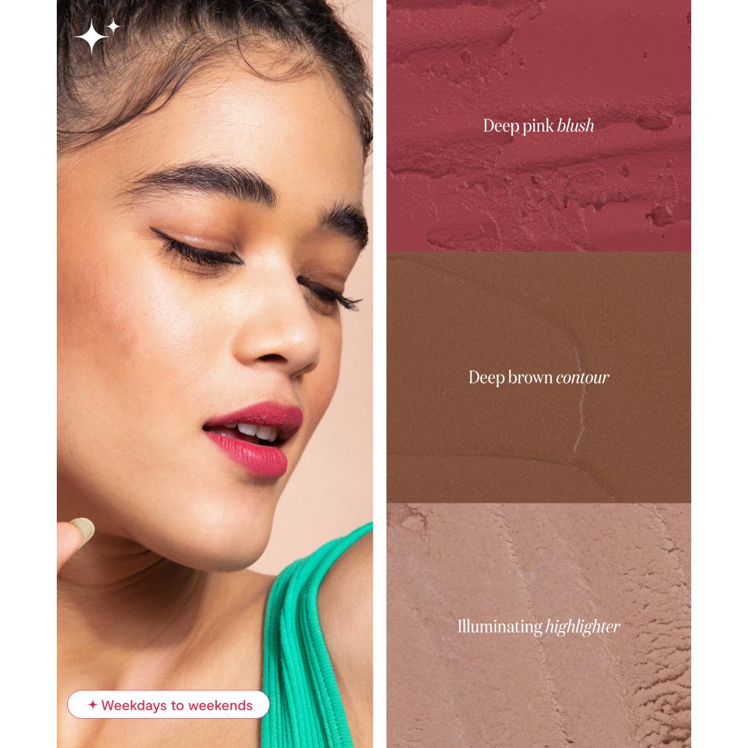 GushBeautyStackedInYourFavour-Multi-PurposeFacePalette3-in-1VeganFacePalette