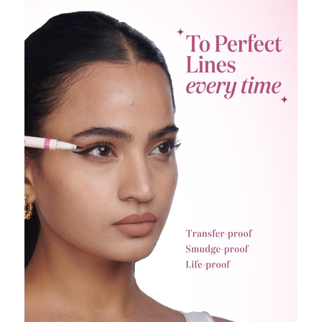 Gush Beauty Eye Like Options 2 in 1 Felt Tip Black Eyeliner and Creamy Kohl Pencil 0.65g