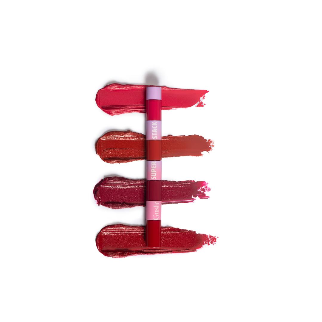 Gush Beauty Super Stack Conditioning and Pigmented 4 in 1 Liquid Lipstick Stack- 8.4 g