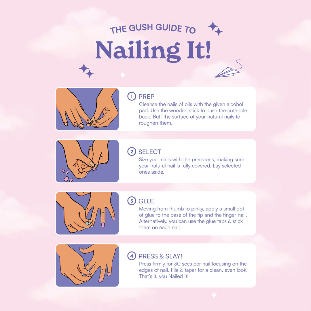 Gush Beauty Citrus Pop | Medium Square, Press-On Nails