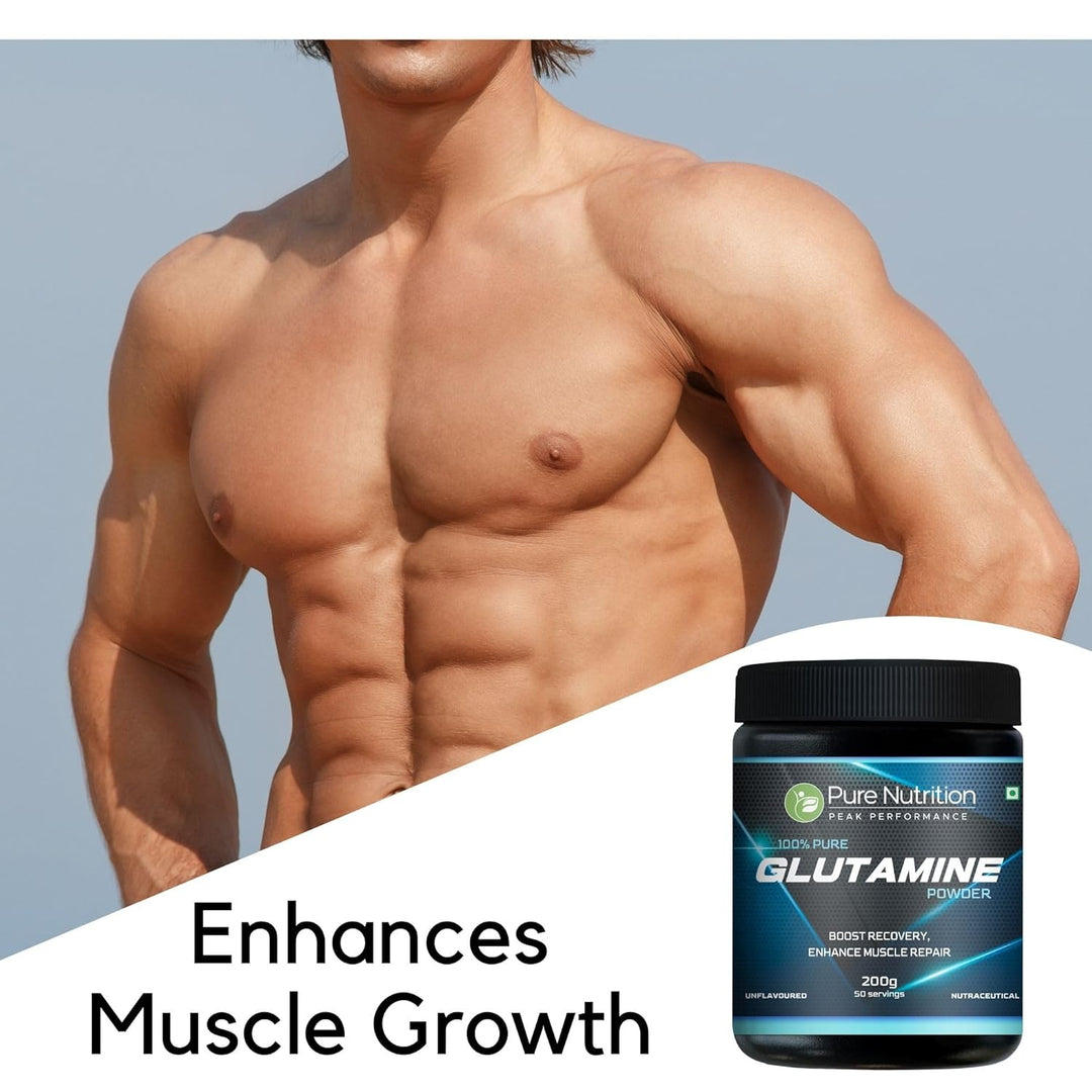 Pure L-Glutamine Powder 200g | Unflavoured Recovery & Workout Nutrition Supplement