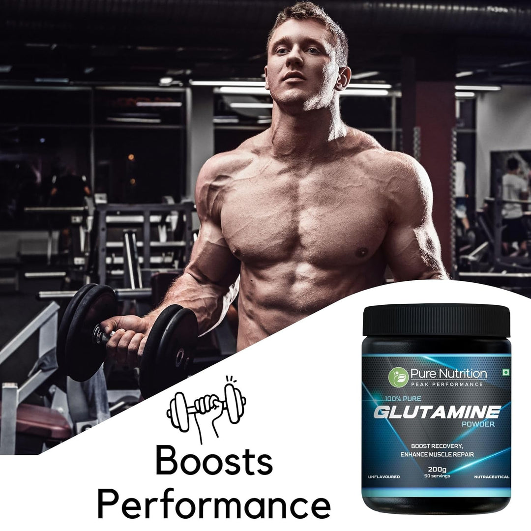 Pure L-Glutamine Powder 200g | Unflavoured Recovery & Workout Nutrition Supplement