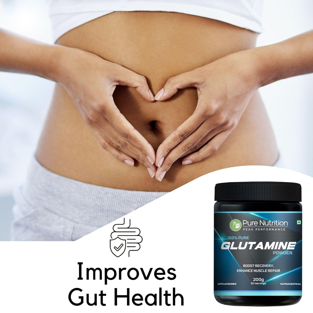 Pure L-Glutamine Powder 200g | Unflavoured Recovery & Workout Nutrition Supplement