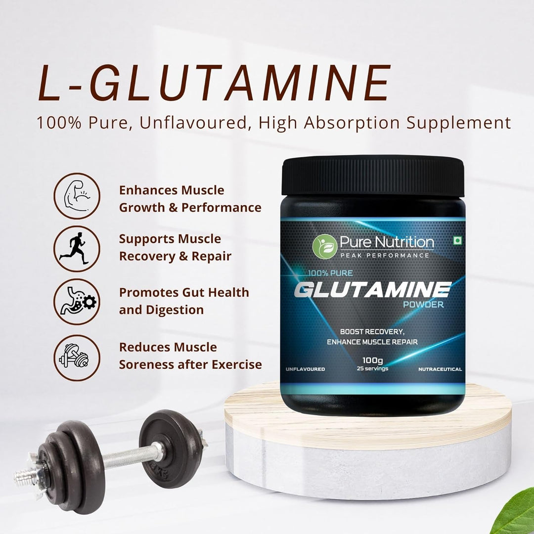 L-Glutamine Powder 100g Muscle Recovery, Endurance & Gut Health