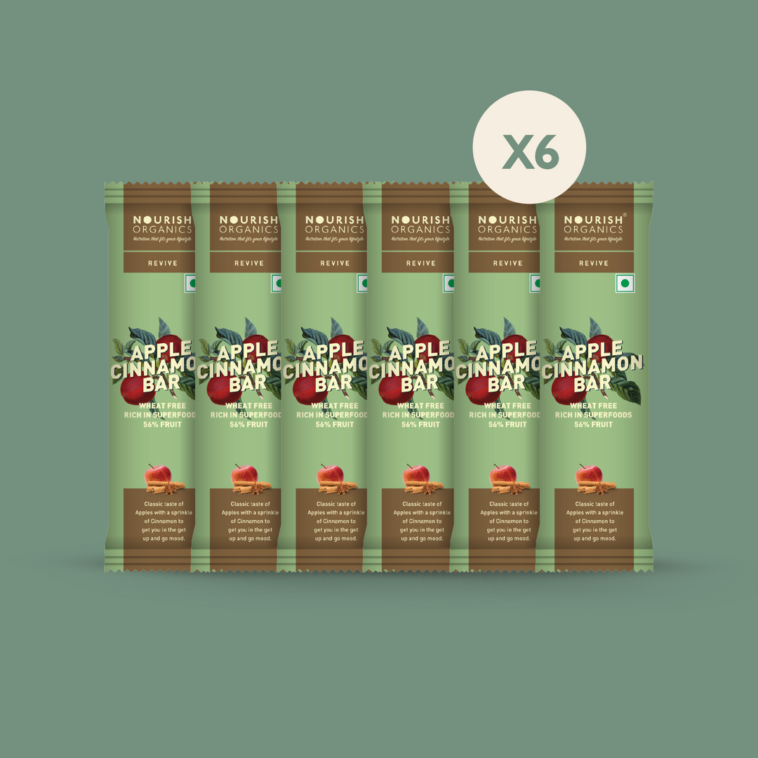 Nourish Organics Apple Cinnamon Bar, 30g (Pack of 6)