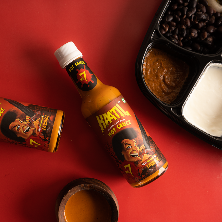 Kaatil Hot Sauce No. 7 | Medium High Heat Premium Indian Chilli Sauce | Vegan (200gms)