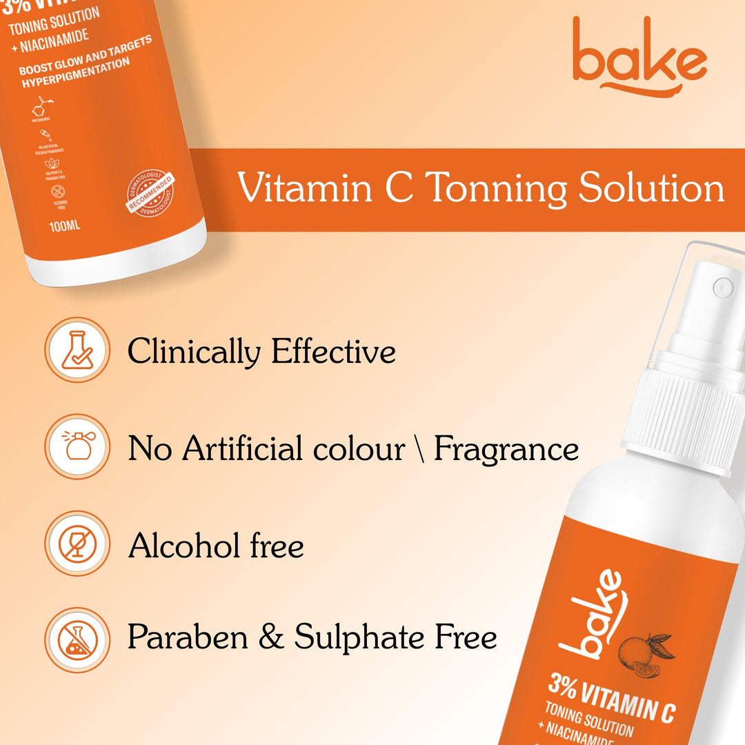 3% Vitamin C Toner with Niacinamide ForDark Spots & Circles & Skin Brightening