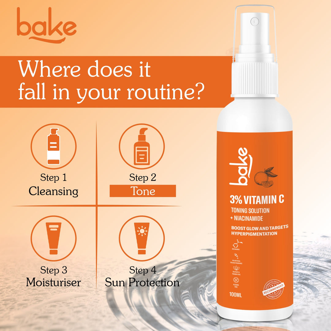 3% Vitamin C Toner with Niacinamide ForDark Spots & Circles & Skin Brightening