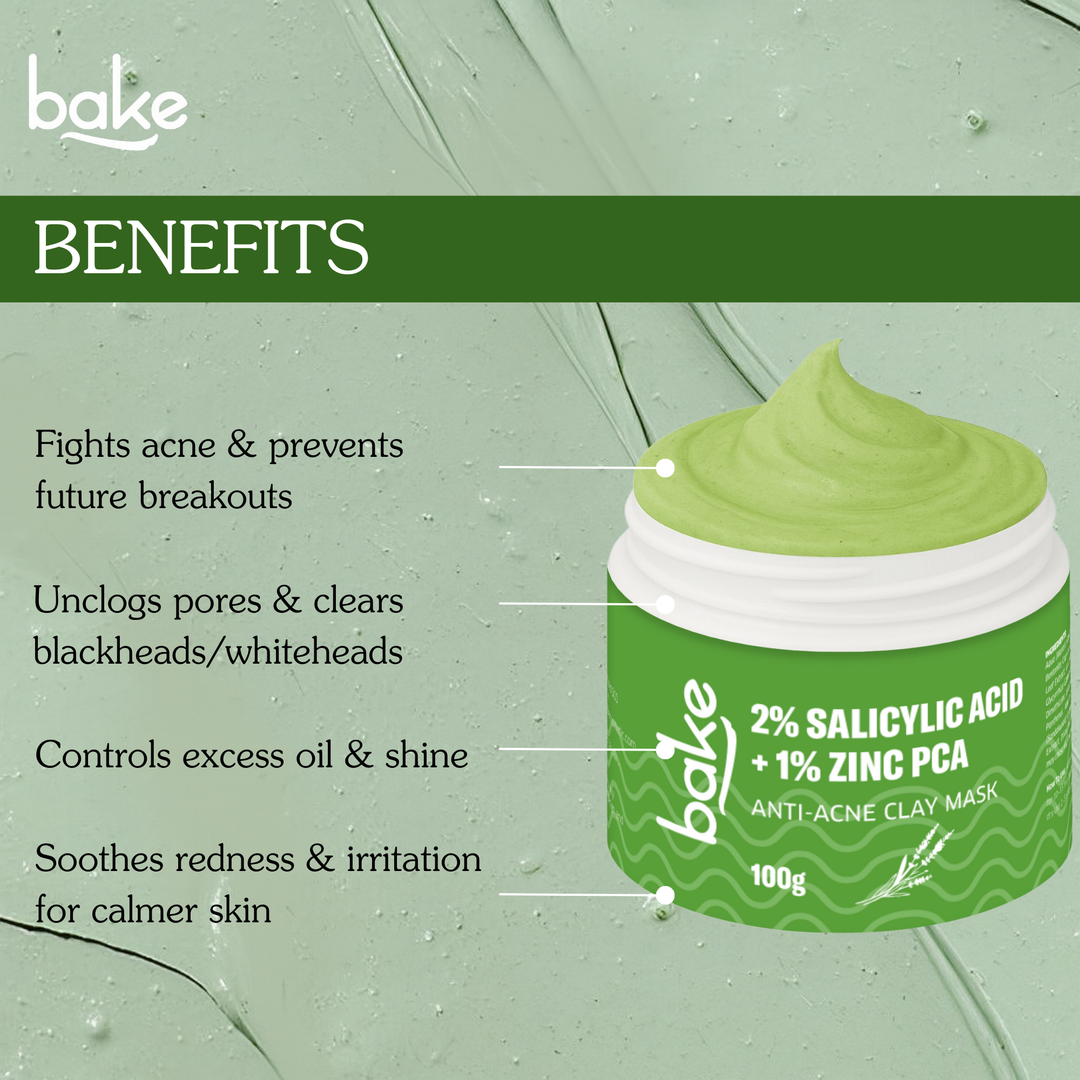 2% Salicylic Acid + Zinc PCA Anti-Acne Clay Mask