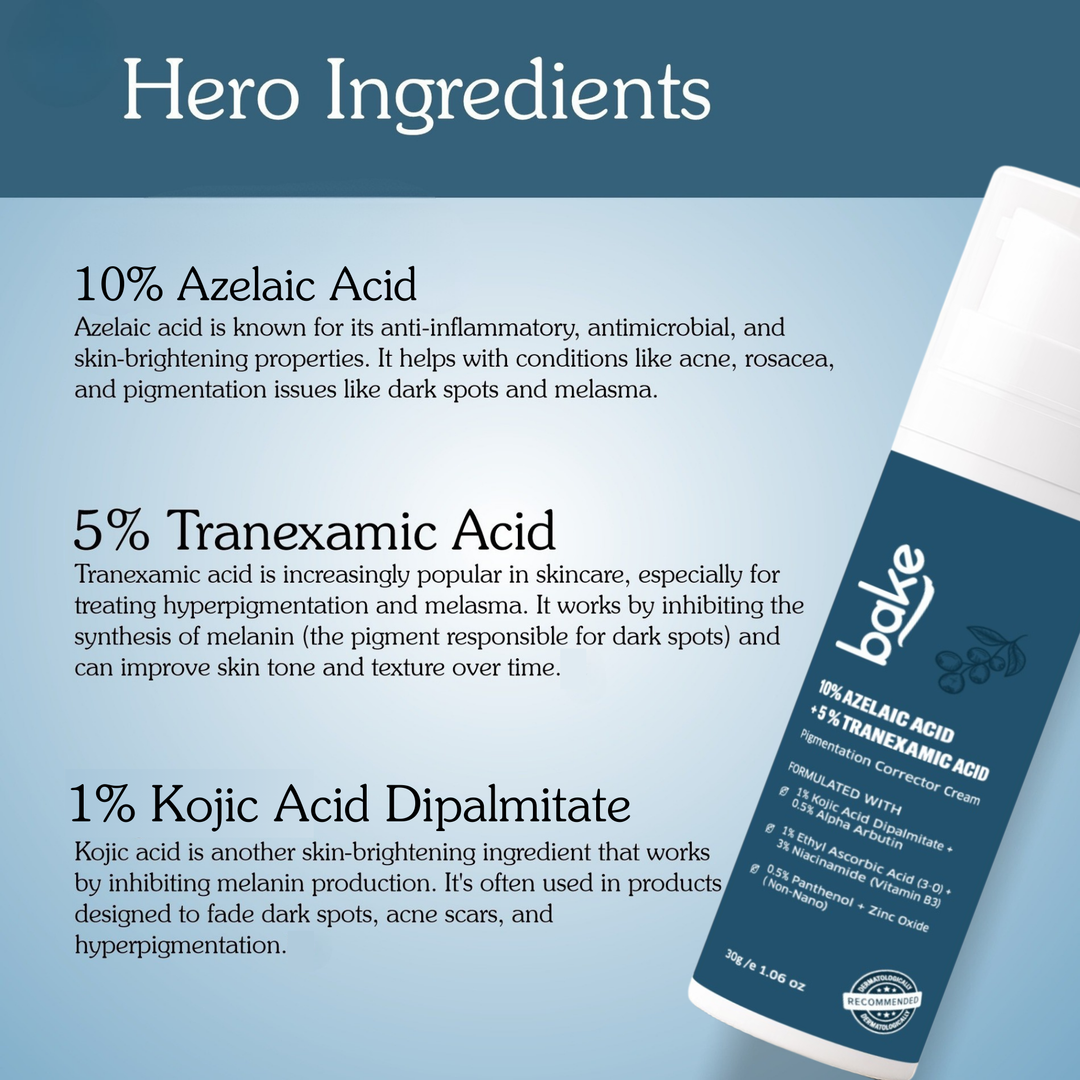 10% Azelaic Acid + 5% Tranexamic Acid Pigmentation Corrector Cream