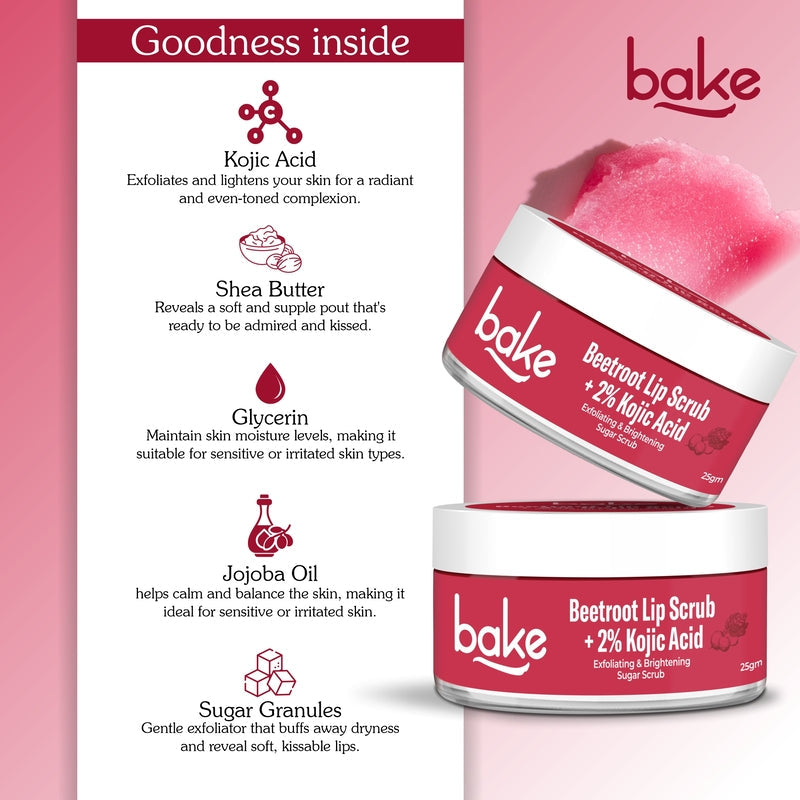 2% Kojic Acid Beetroot Lip Scrub