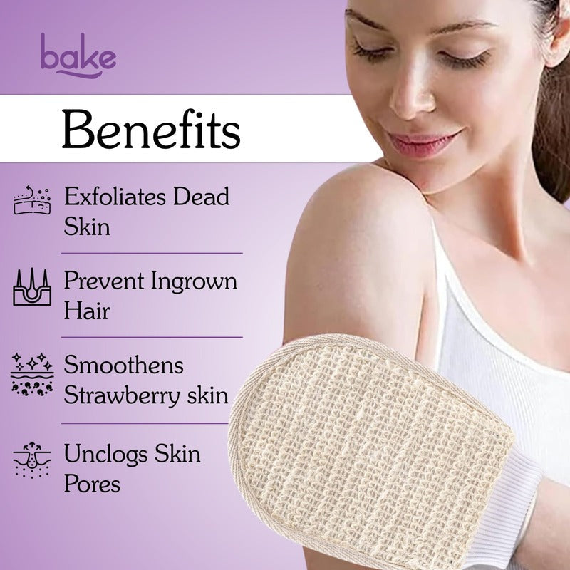 BAKE Exfoliating Bath Glove with Ramie plant Fibre