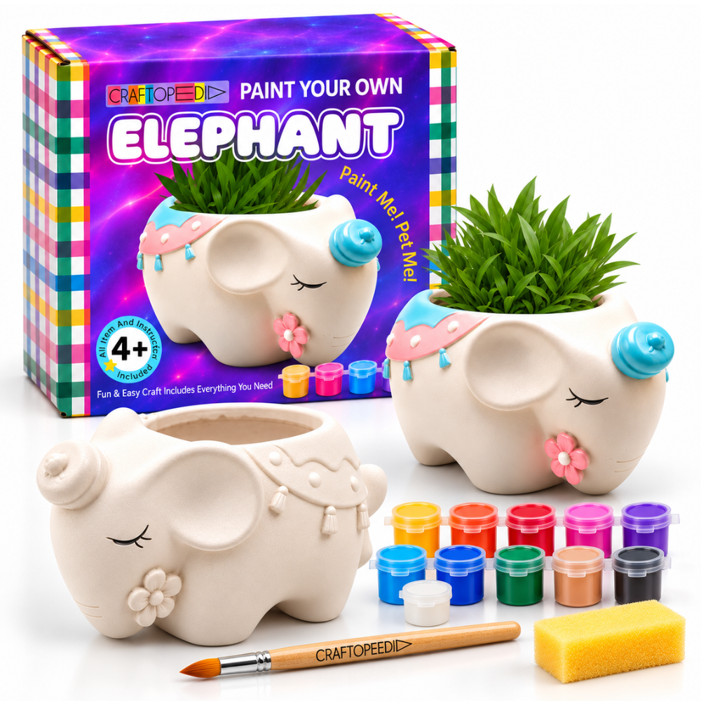 DIY Planter Painting Kit - Elephant