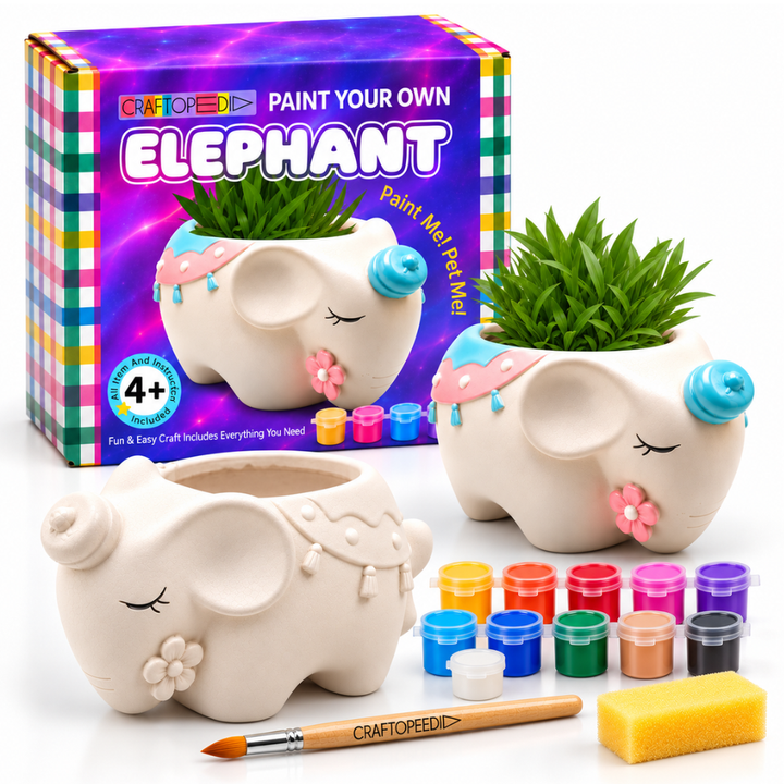 DIY Planter Painting Kit - Elephant