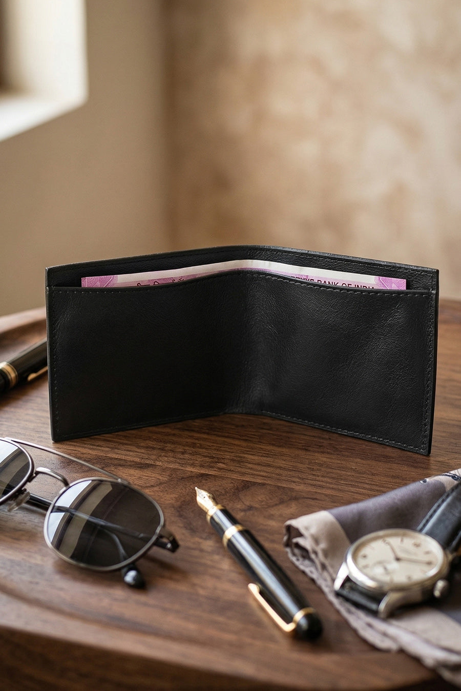 Slim Vegan Leather Men Wallet