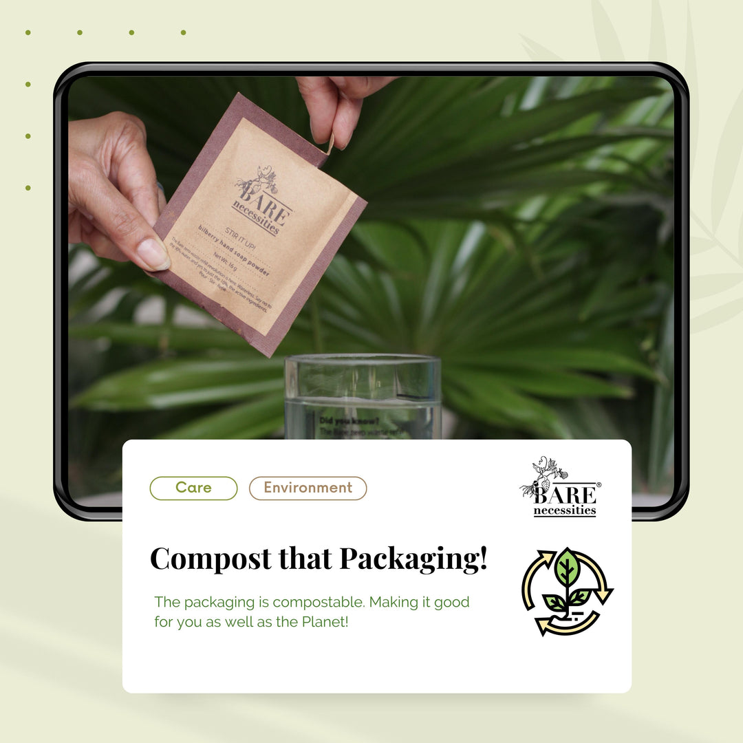 Bare Necessities Powder to liquid handwash with citrus fragrance | 1 packet makes 250 ml | pack of 2