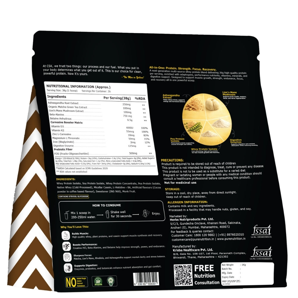 NXTShift All-in-One Whey Protein Blend  26g Protein | 1kg | Complete Formula
