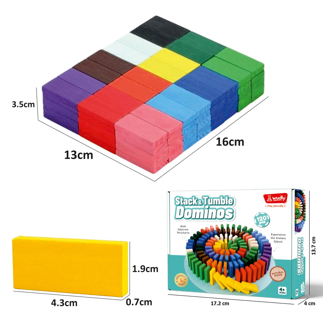 Wudly Wooden Wooden Dominos 120 pcs