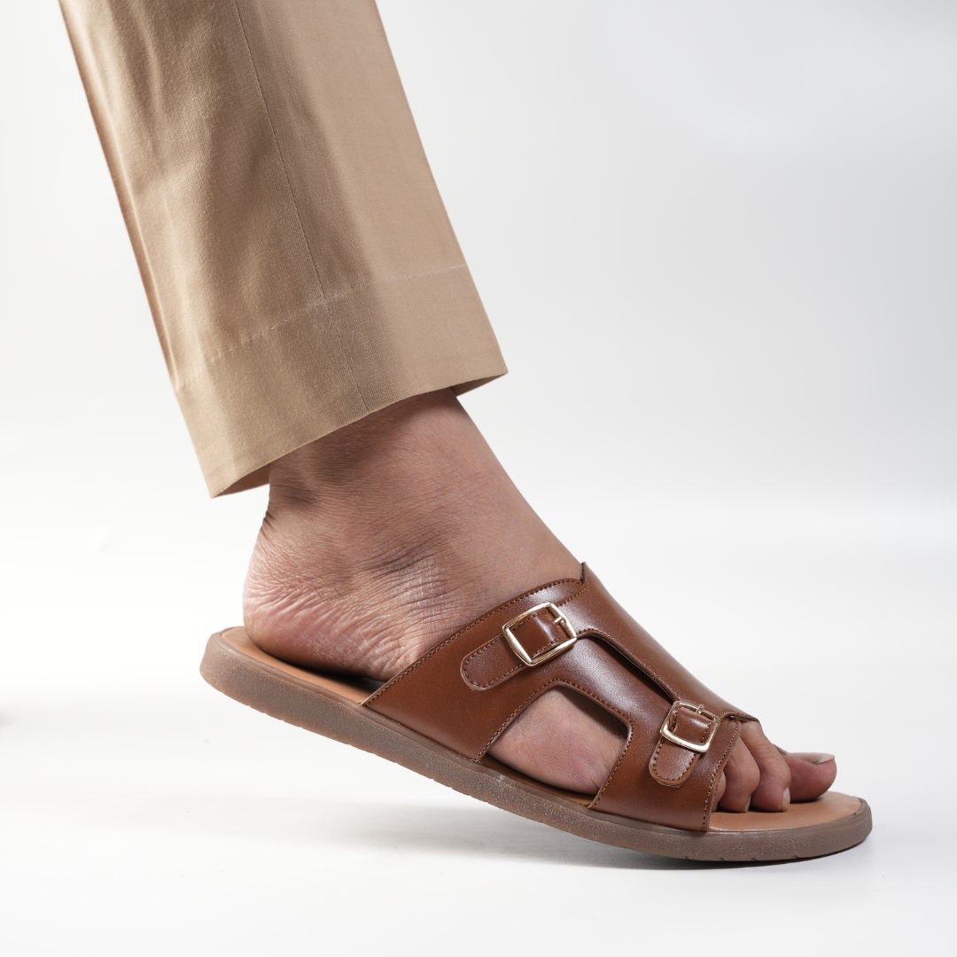 Monkstory T-Rad Classic Double Monk Strap Sandals - Tan