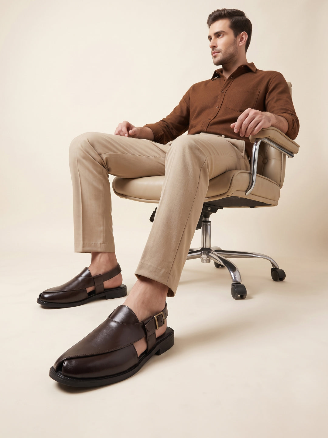 Utsav Brown Peshawari Sandal