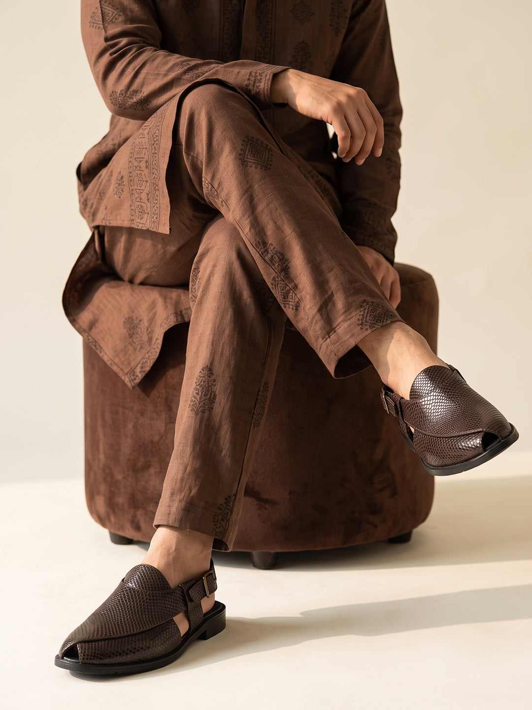 Jashn Dark Brown Peshawari Sandal