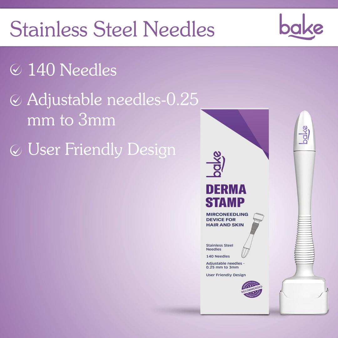 Derma Stamp with Stainless Steel Adjustable Needles 0.25mm to 3mm