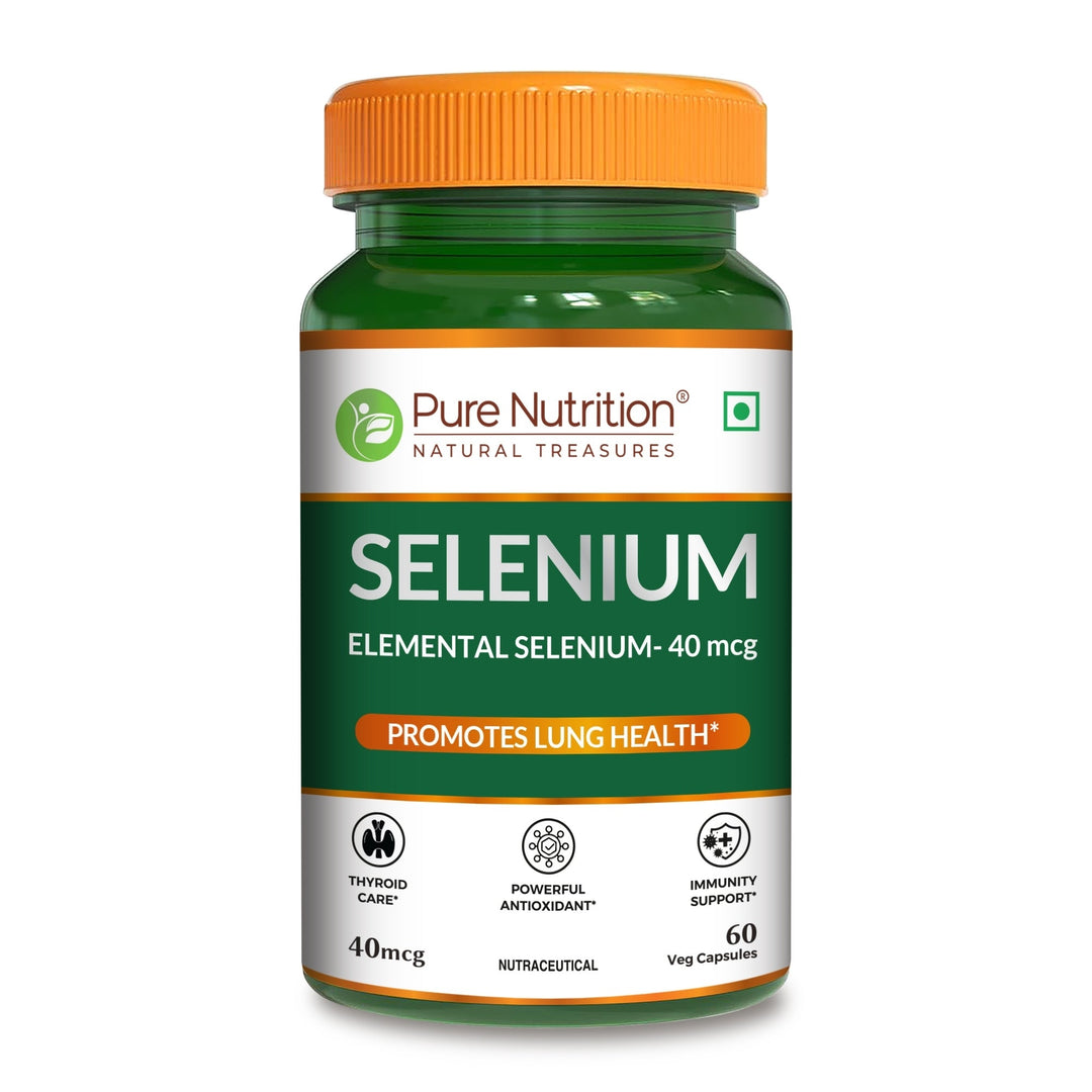 Selenium Supplement  60 Veg Capsules for Immunity & Wellness