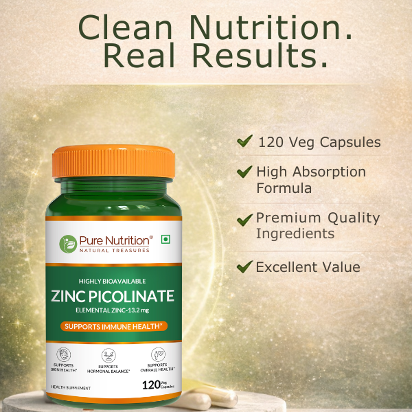 Zinc Picolinate 13.2mg  High Absorption | Immunity & Skin Support
