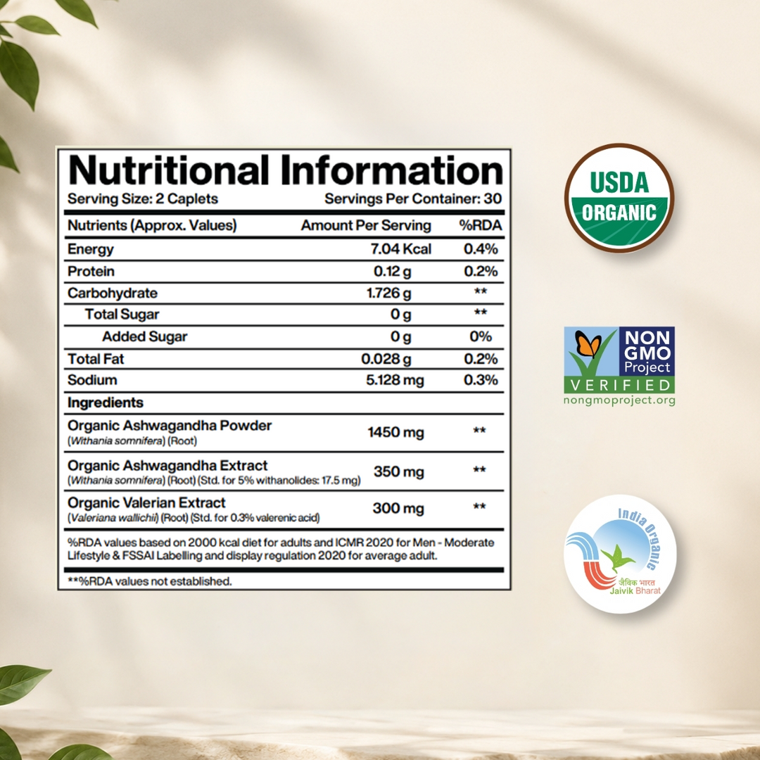 Organic Ashwagandha Caplets