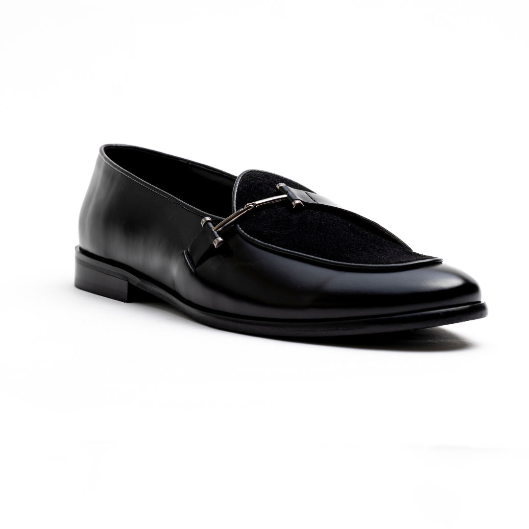 Monkstory Eclecta Side Buckle Slip Ons - Black/Black