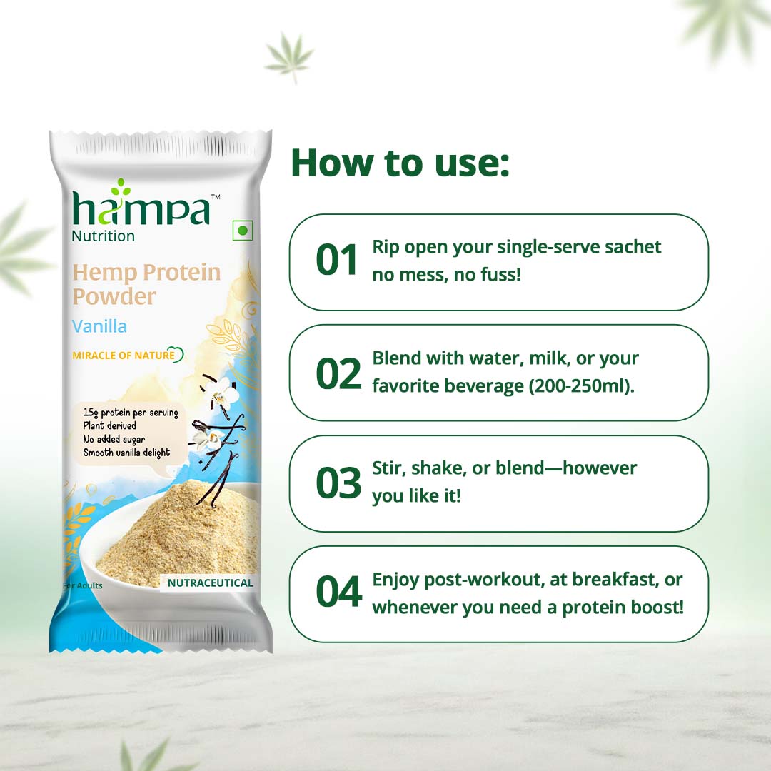 Hampa Wellness Hemp Protein Powder - Vanilla Flavour