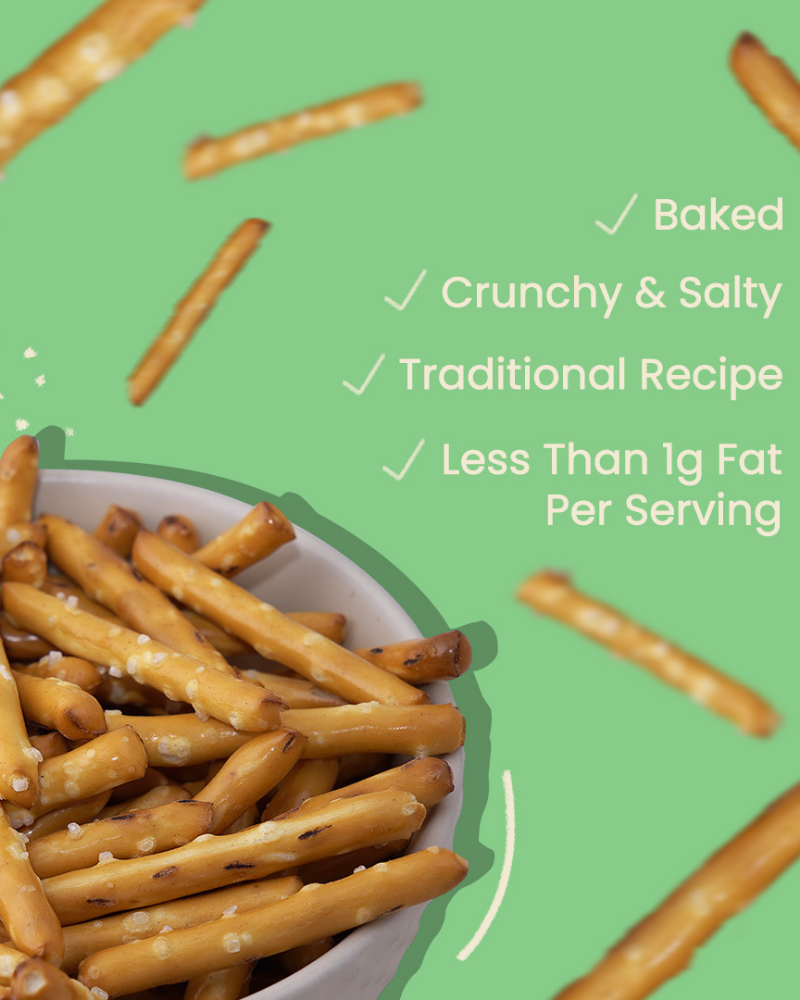 Atom Eats Salted Pretzel Mini Sticks | (30g X 2)  Pack by Atom Eats