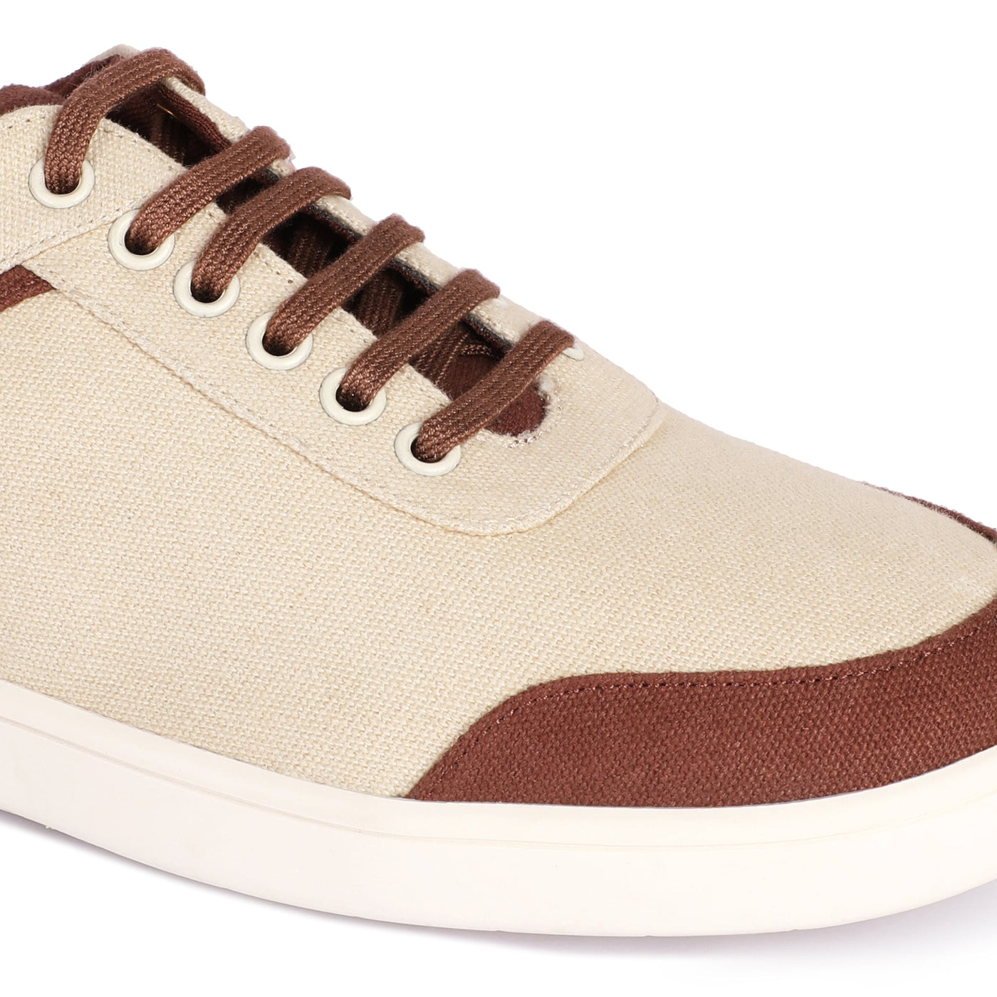 Dan Eco-Sole Beige and Brown Sneakers (Unisex)