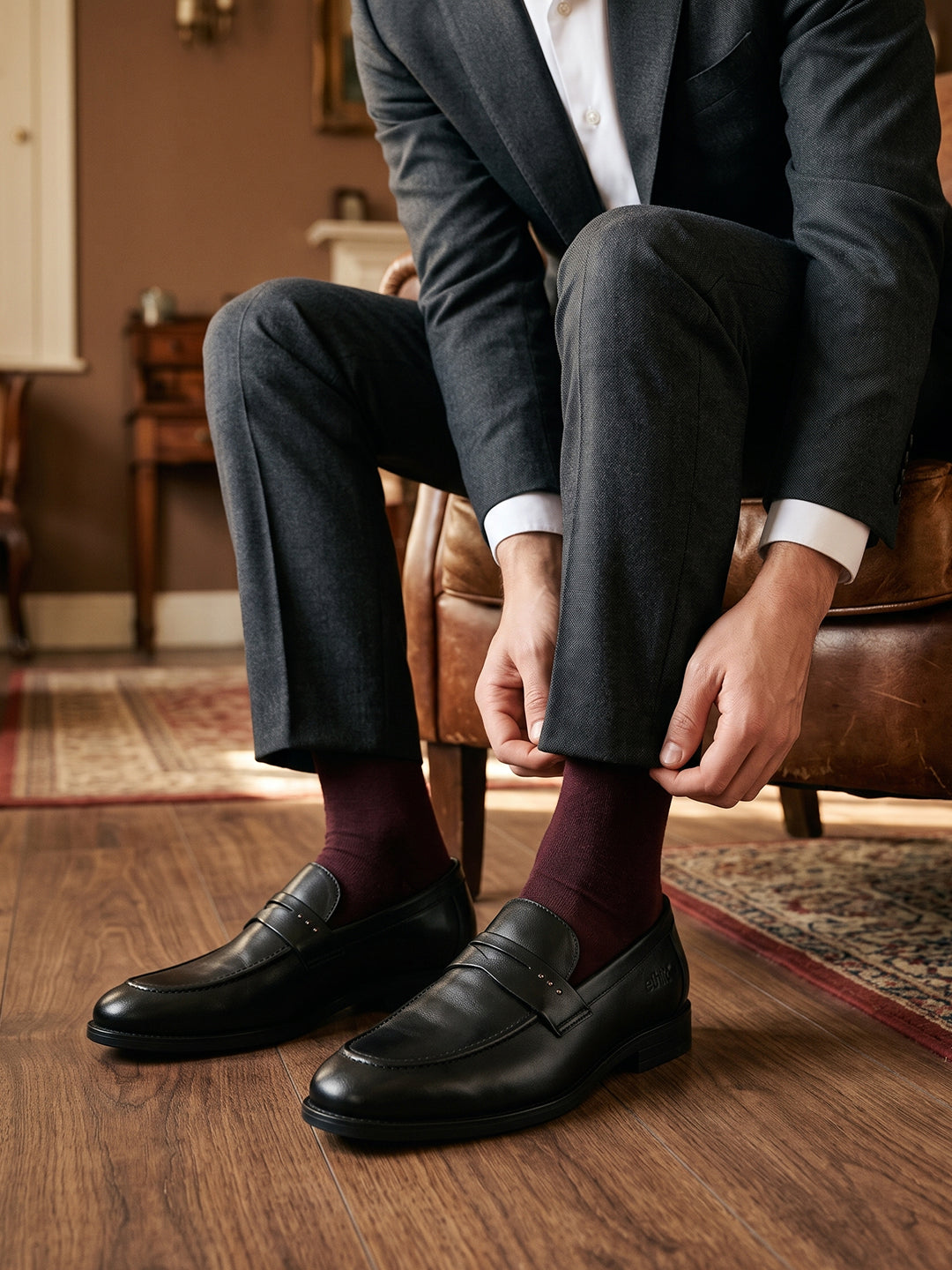 Alpha Black Penny Loafers
