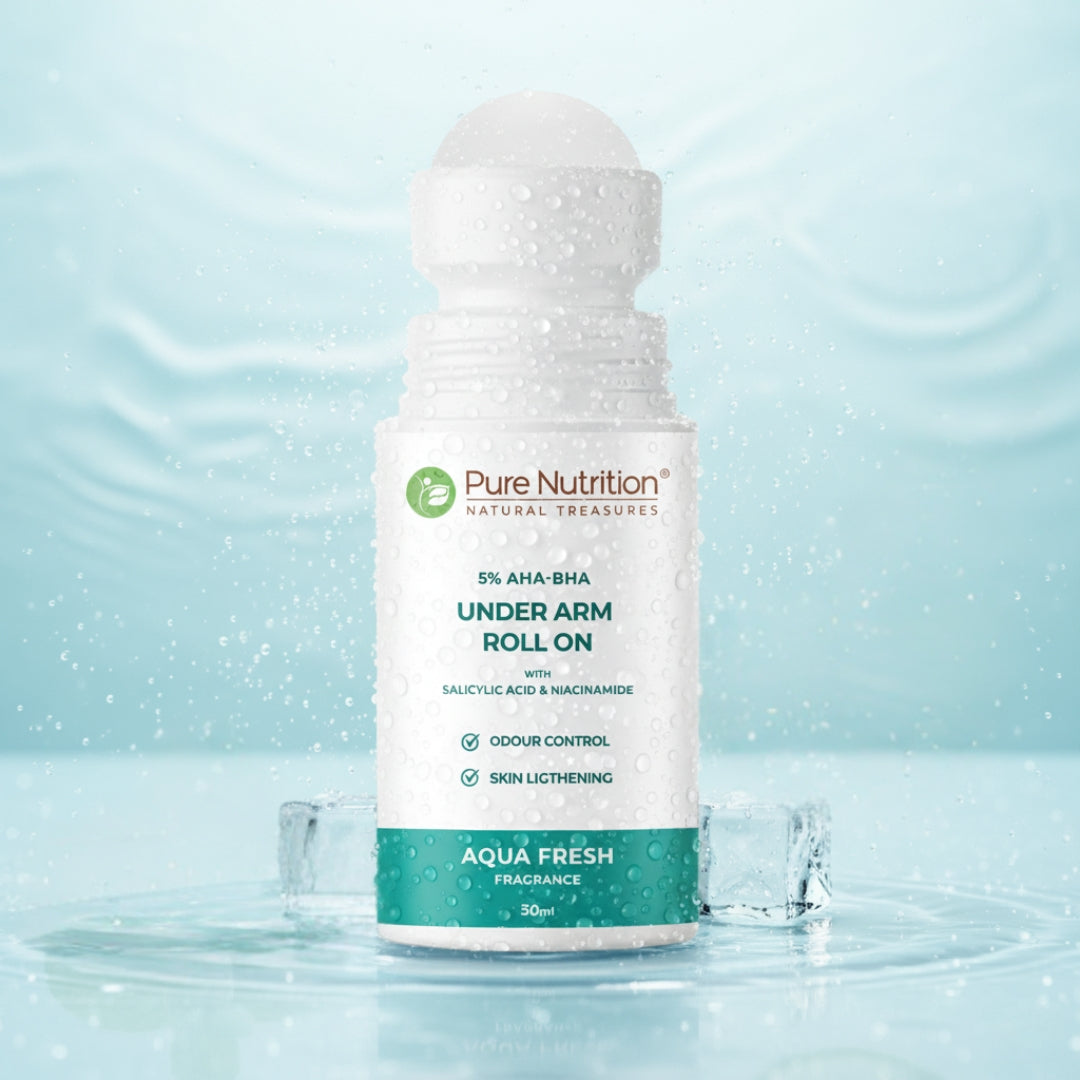 Pure Nutrition 5% AHA-BHA Under Arm Roll On – Aqua Fresh Fragrance (50 ml)