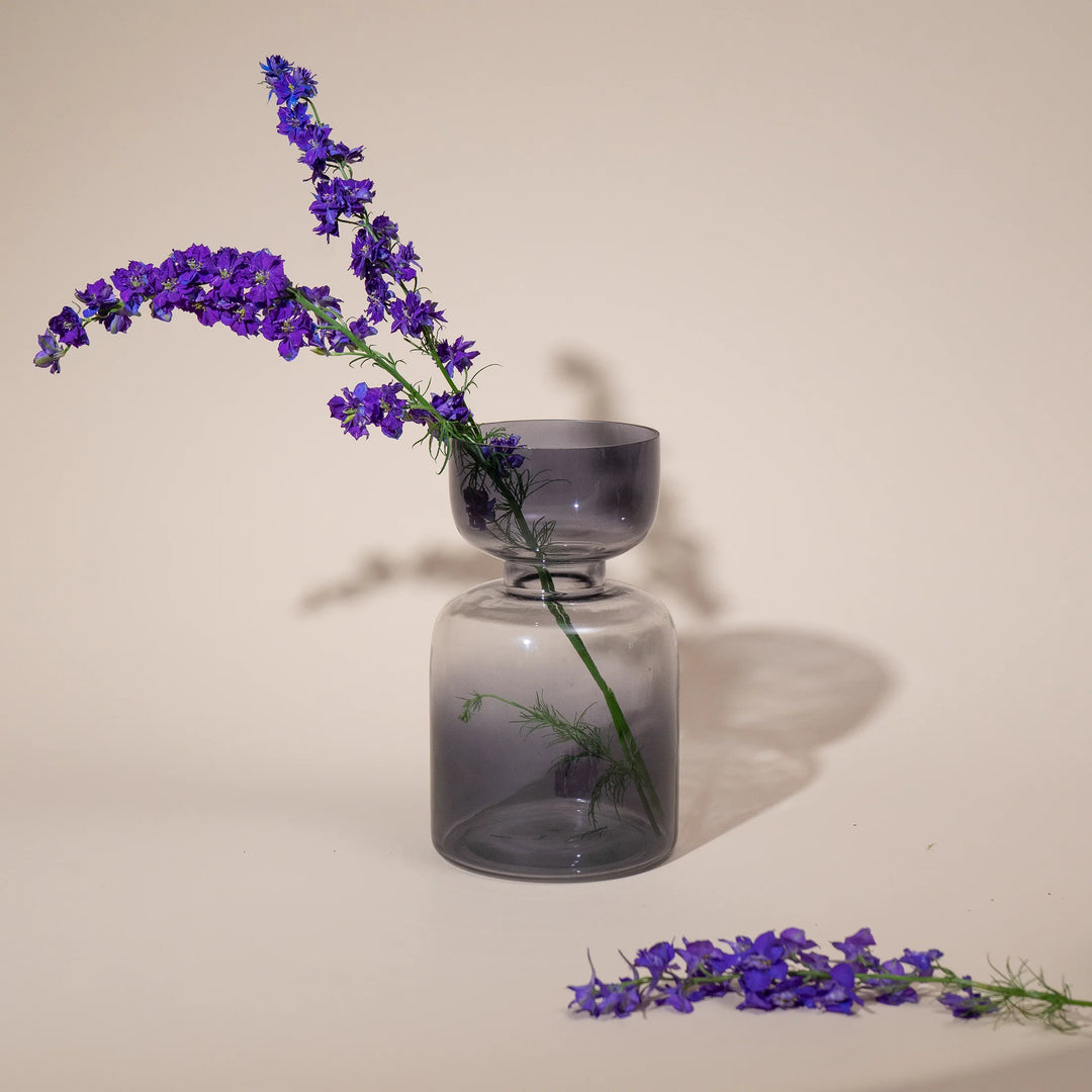 Muun Home Slate Grey Glass Vase